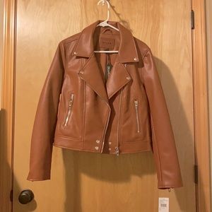 BLANKNYC Good Vibes Faux Leather Moto Jacket - L